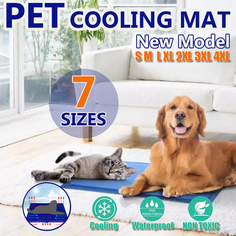 Pet Cool Gel Mat Dog Cat Bed Non-Toxic Cooling Dog Summer Pad 7 Sizes