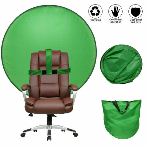 110-142CM Pop-up Green Screen Round Background Cloths+LED Light Room Photography