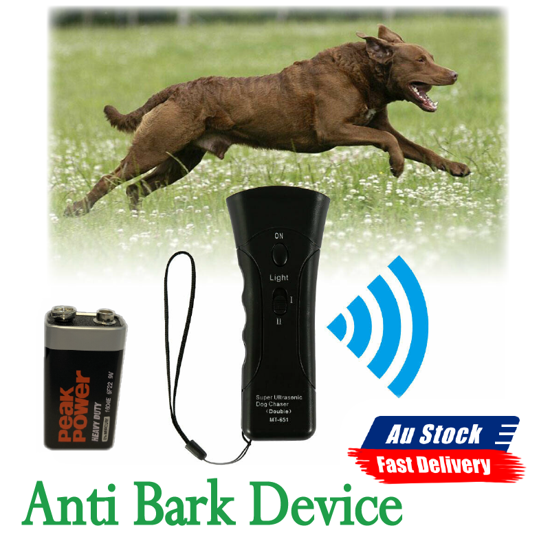 Free 9V Battery + Anti Bark Device Ultrasonic Dog Barking Control Trainer