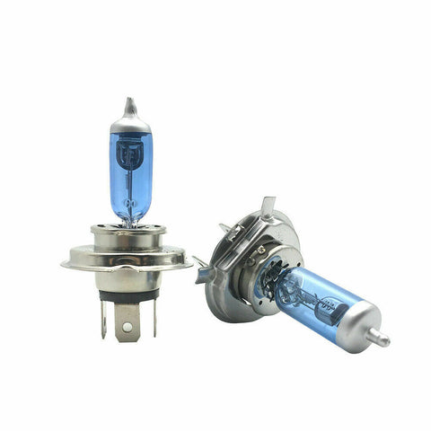 H4 HEADLIGHT GLOBES CAR LIGHT BULBS 100/90W 6000K 12V XENON SUPER WHITE (1 Pair)