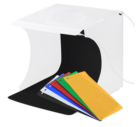 110-142CM Pop-up Green Screen Round Background Cloths+LED Light Room Photography
