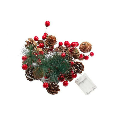 2M 20LEDs Christmas Decoration Pinecone Red Berry Garland String Lights Fairy Lights