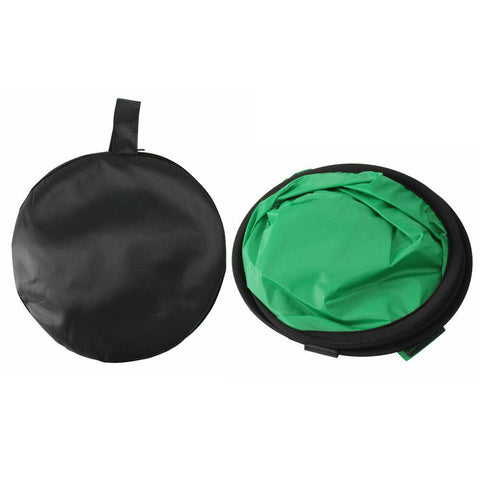 110-142CM Pop-up Green Screen Round Background Cloths+LED Light Room Photography