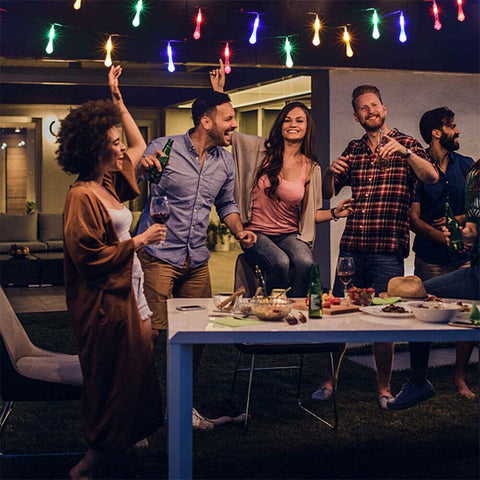 7m 50LED Solar Powered Fairy String Light Raindrop Outdoor Party Decor Tree Lamp