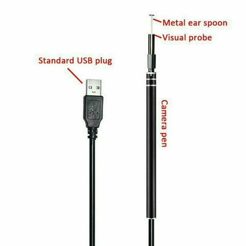 USB 3 in 1 5.5mm Camera HD Digital Visual Ear Spoon Ear Cleaning Endoscope