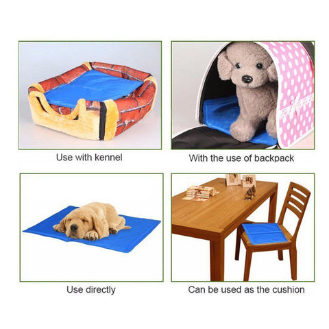 Pet Cool Gel Mat Dog Cat Bed Non-Toxic Cooling Dog Summer Pad 7 Sizes