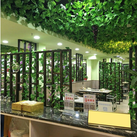 12PC 2M Artificial Ivy Vine Fake Foliage Flower Hanging Leaf Garland Plant Party