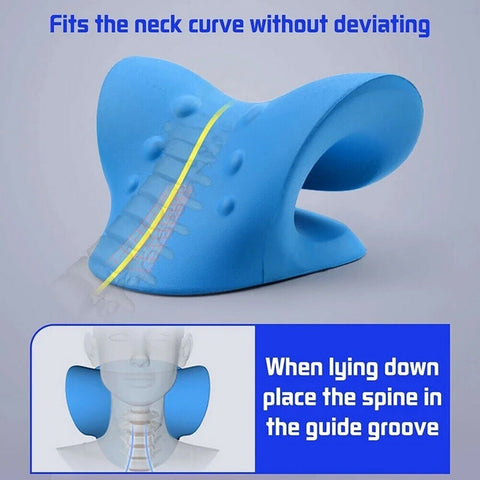 Cervical Traction Pillow, Neck Stretcher Device - Neck Pain,Headaches,TMJ Relief