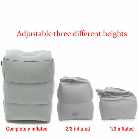 Travel Inflatable Foot Rest Air Pillow Cushion Office Home Leg Footrest Relax AU