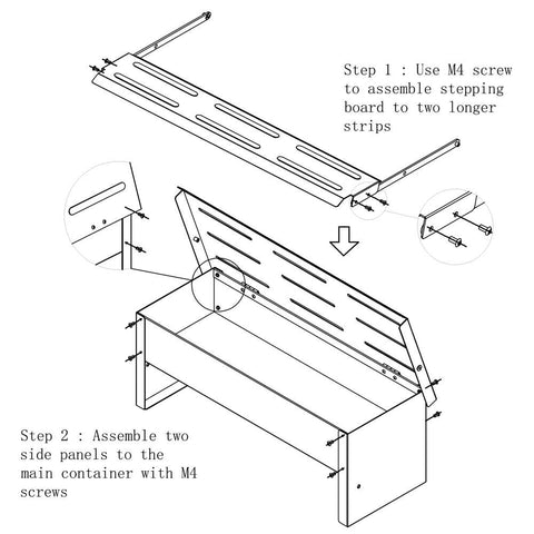 8.2L Automatic Chicken Food Feeder Treadle Self Opening Feed Galvanized AUStock