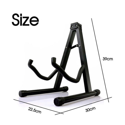 Folding Guitar Stand Floor Rack Electric Acoustic Bass Gig Holder AU