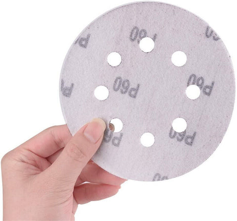 5" 125pcs Mixed Sanding Discs 60 80 100 120 240 Grit Orbital Sander Pads 125mm