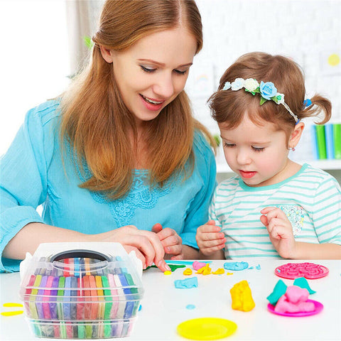 Craft Oven Bake Polymer Clay Modelling Moulding 83PCS Fimo Block DIY Toy Gift