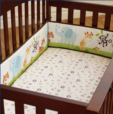 9PCS Zoo Animal Theme Crib Bedding Set Baby Boys Nursery Bedding Set