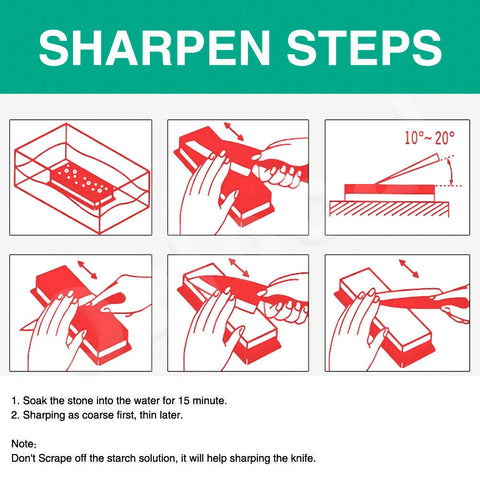 Water Stone Whetstone Knife Sharpener Sharpening Flattening 3000/6000