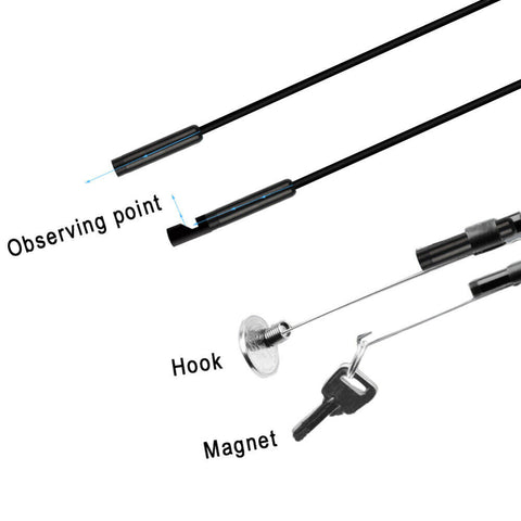 WIFI Endoscope 2MP 8mm Borescope Inspection Camera for Mobile Phone 1/2/3.5/5M