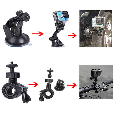 65pcs Accessories Pack Case Chest Head Floating Monopod GoPro Hero 8 7 6 5 4 3