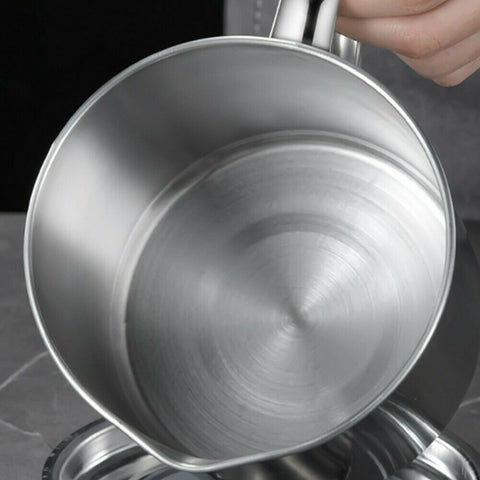 1.8L Stainless Steel Oil Filter Pot Cooking Soup Grease Strainer Separator AU