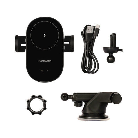 Wireless Fast Charger Car Mount Phone Holder Automatic Clamp Windscreen Stand
