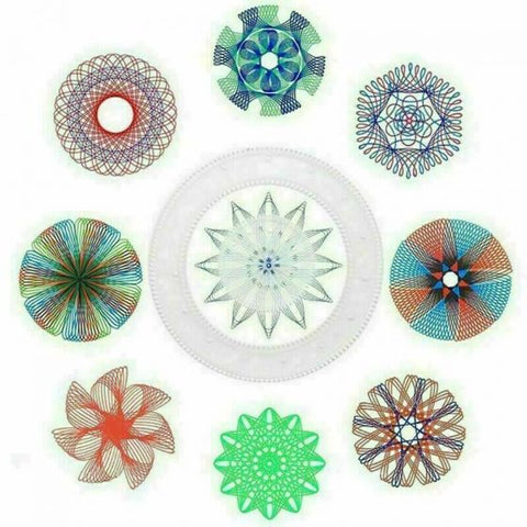 Spirograph Design Set Draw Drawing Kids Art Craft