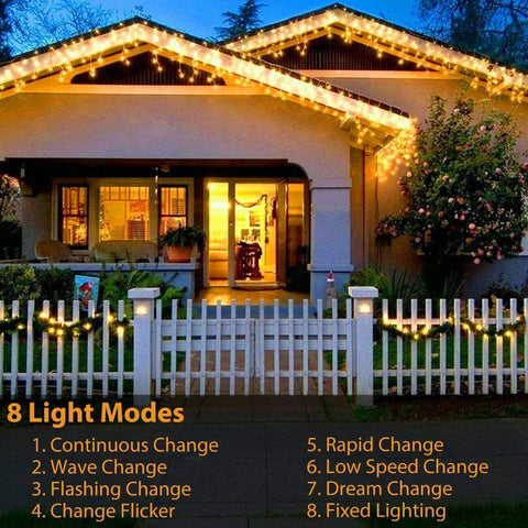100/200/500 LED Solar Fairy String Lights Outdoor Garden Christmas Party Decor