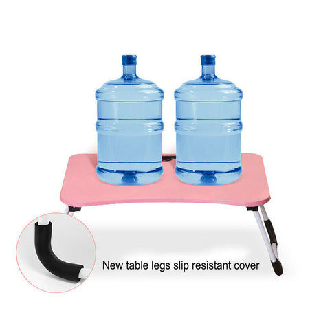 Laptop Stand Table Foldable Desk Computer Study Bed Adjustable Portable Cup Slot