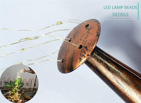 Solar LED Garden String Light Outdoor Path Decor Lights Lawn Lantern Lamp Stand