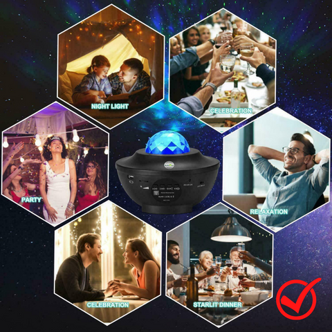LED Galaxy Starry Night Light Projector Ocean Star Sky Kids Baby Room Lamp