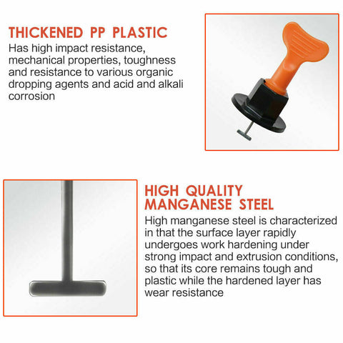 Tile Leveling System Clips Levelling Spacer Tiling Tool Floor Wall 50pcs + 2 Wrenches