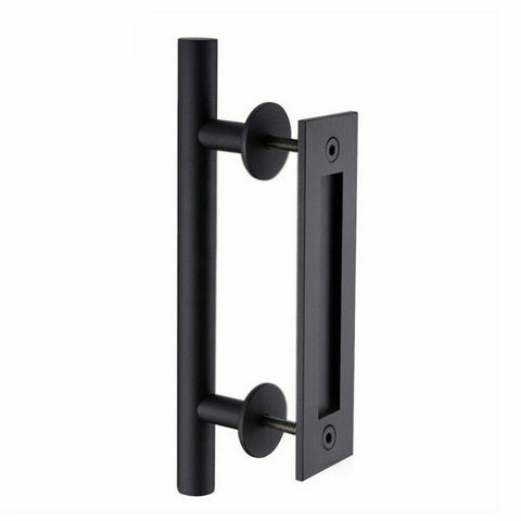 12" Barn Door Handle Sliding Flush Pull Wood Door Gate Hardware Stainless Steel