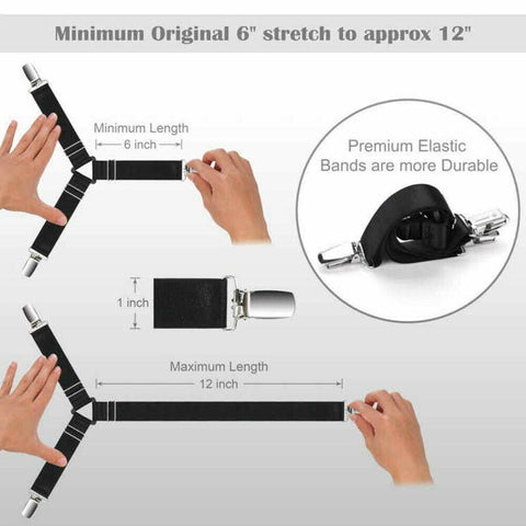 4/8x Clips Triangle Bed Sheet Mattress Holder Fastener Grippers Suspender Straps