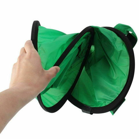 110-142CM Pop-up Green Screen Round Background Cloths+LED Light Room Photography