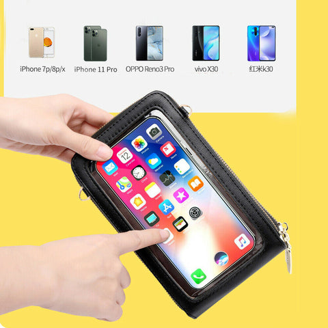 Crossbody Women phone Purse Touch Screen Bag RFID Blocking Wallet Shoulder Strap