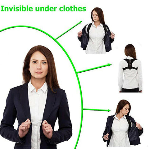 Posture Corrector Adjustable Back Shoulder Brace Support Band for Men and Women
