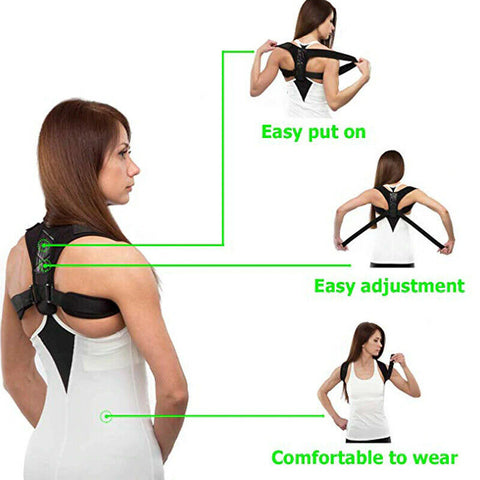 Posture Corrector Adjustable Back Shoulder Brace Support Band for Men and Women