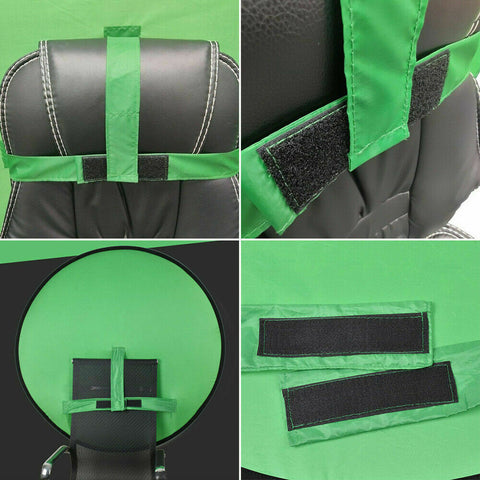110-142CM Pop-up Green Screen Round Background Cloths+LED Light Room Photography