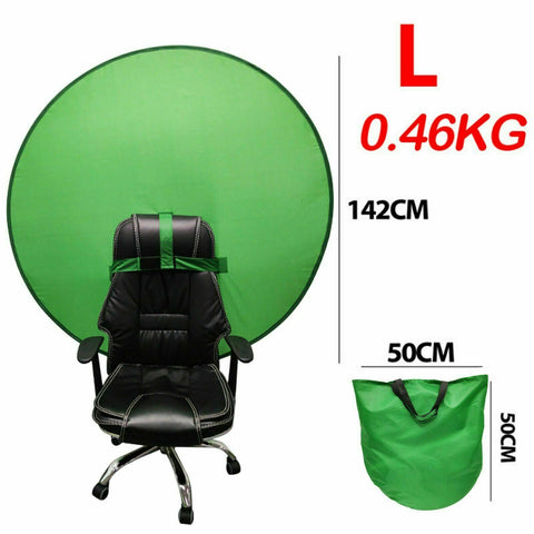 110-142CM Pop-up Green Screen Round Background Cloths+LED Light Room Photography