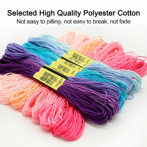 50 Colourful Egyptian Cross Stitch Cotton Sewing Skeins Embroidery Thread Floss