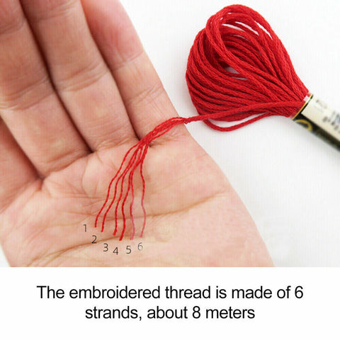 50 Colourful Egyptian Cross Stitch Cotton Sewing Skeins Embroidery Thread Floss