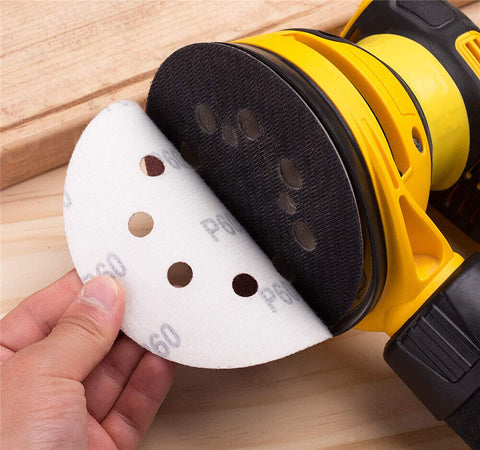 5" 125pcs Mixed Sanding Discs 60 80 100 120 240 Grit Orbital Sander Pads 125mm