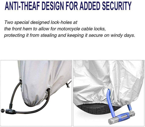 Large Waterproof Motorcycle Motorbike Scooter Moped Protect Cover Bag Heavy Duty