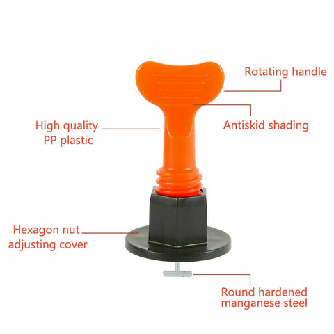 Tile Leveling System Clips Levelling Spacer Tiling Tool Floor Wall 50pcs + 2 Wrenches