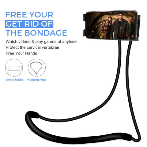 Flexible Lazy Bracket Mobile Phone Neck Hanging Stand Holder For Samsung iPhone