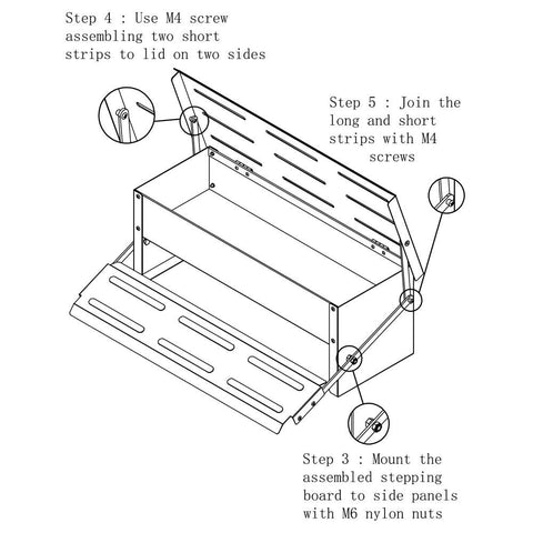 8.2L Automatic Chicken Food Feeder Treadle Self Opening Feed Galvanized AUStock