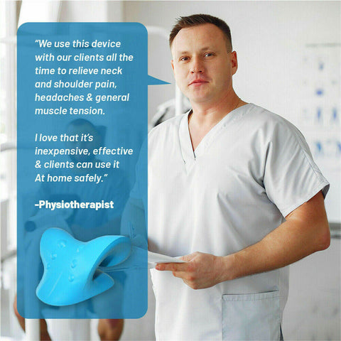 Cervical Traction Pillow, Neck Stretcher Device - Neck Pain,Headaches,TMJ Relief