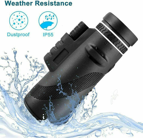 Durable Portable Telescope Monocular Travel Low Light Vision Phone Clip +Tripod