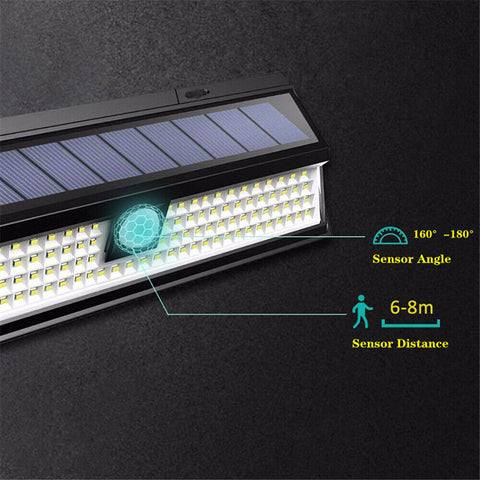 180 LED Solar Motion Sensor Light Outdoor Garden Yard Wall Security Flood Lamp
