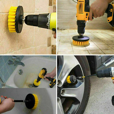 14PC Drill Brush Tub Clean Electric Grout Power Scrubber Cleaning Set Tool Kit