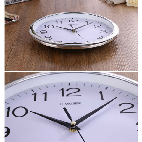 Quartz Wall Clock Round Square Wall Clock Silent Non-Ticking Battery Operated