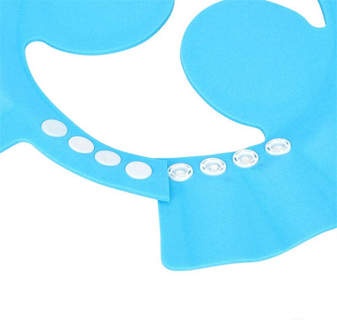 ADJUSTABLE BABY SHOWER CAP CHILDREN BATH HAT SHAMPOO SHIELD WASH HAIR EAR COVERS